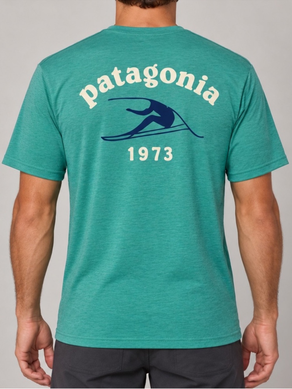 Patagonia Men's Teal Surf Graphic T-Shirt